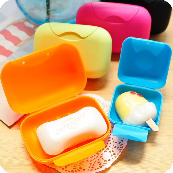 Creative Travel soap Box Waterproof and leakproof soap box with cover and lock soap box