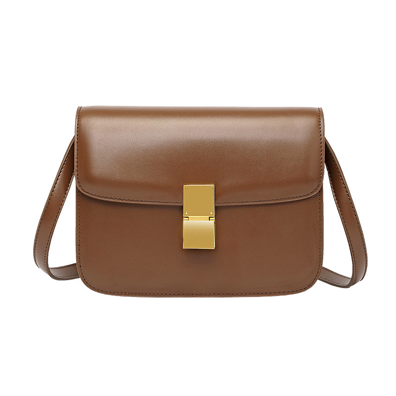 Factory Wholesale Women&#039;s Shoulder Crossbody Bag Box Lock Small Square Bag Bags Classic Small CK Genuine Leather Retro Tofu Bag
