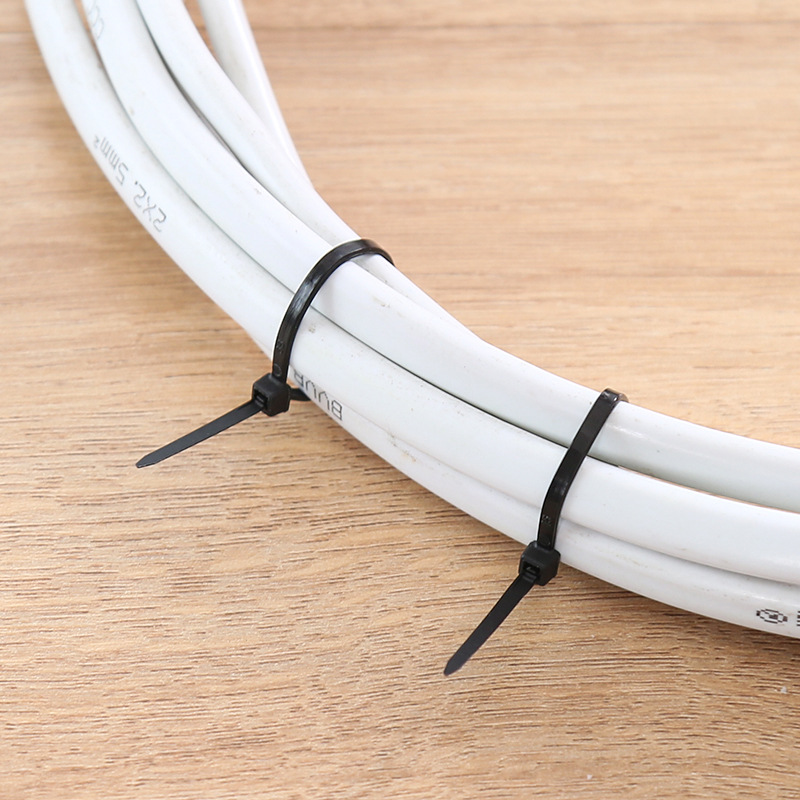 Household Plastic Wire Network Cable Fixed Clip Nail-Free Winding Cable Clamp Buckle 100 Self-Locking Nylon Cable Tie