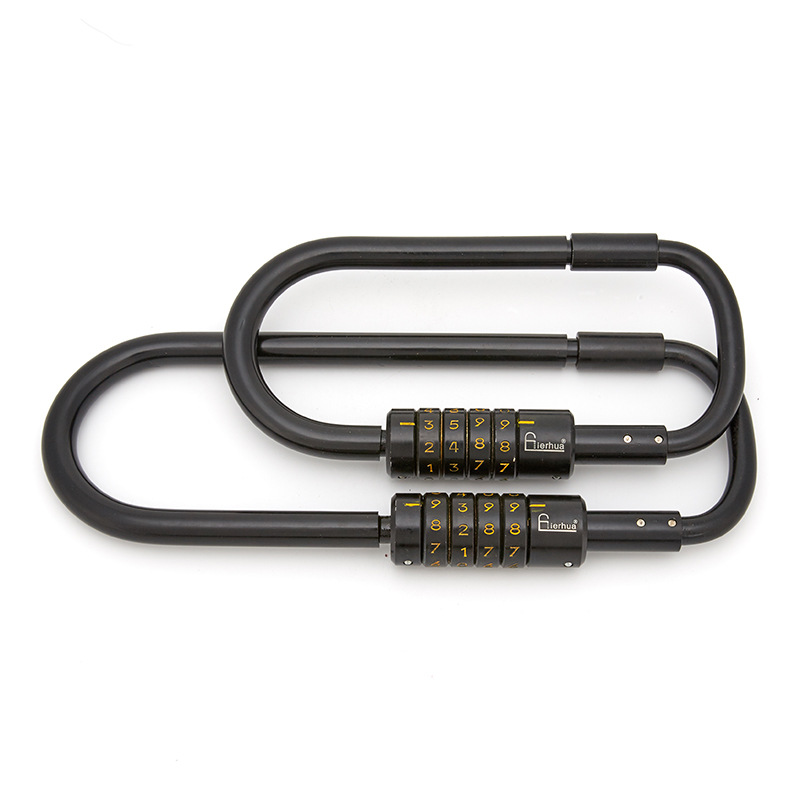 Motorcycle Lock Iron U-Shaped Anti-Theft Password Lock Bicycle External Safety Padlock Waterproof Anti-Rust Password Lock