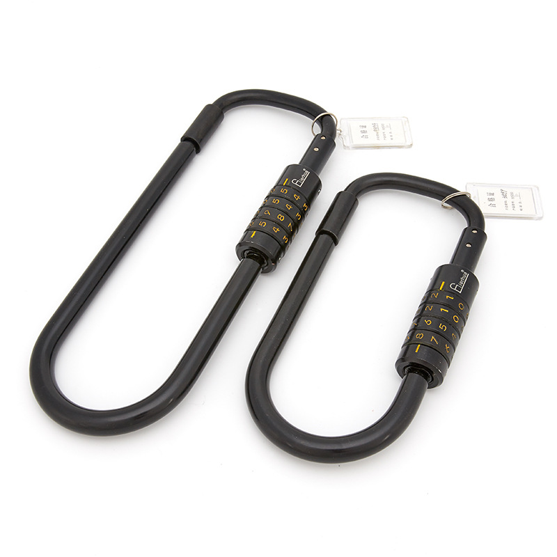 Motorcycle Lock Iron U-Shaped Anti-Theft Password Lock Bicycle External Safety Padlock Waterproof Anti-Rust Password Lock