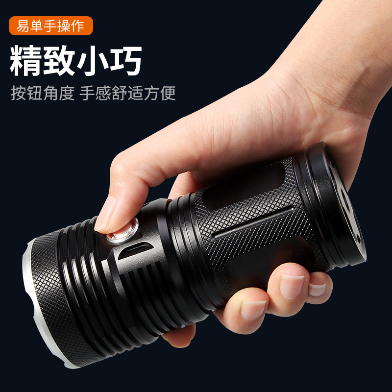 Aluminum Alloy Ex Lock and Load Spray T6 Flashlight Long Shot King Outdoor Monster Hunting High Power 3 to 18 Lights