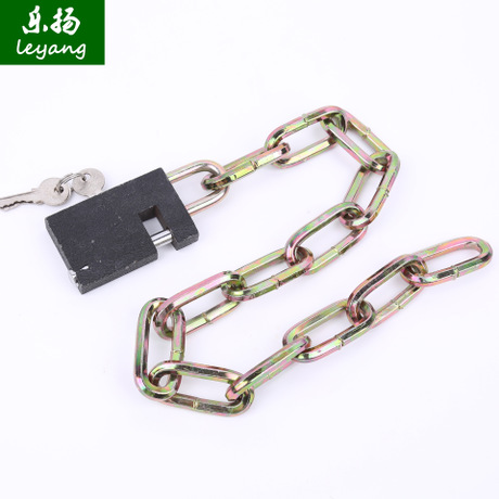 Manufacturers direct a variety of specifications chain lock square galvanized bicycles lock motorcycle lock theft practical and convenient