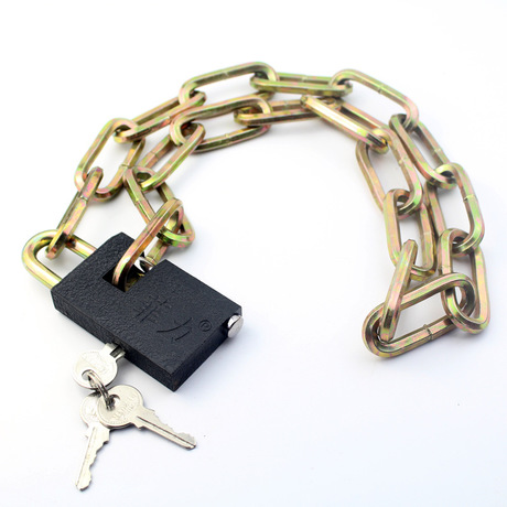 Manufacturer direct metal chain lock bicycle and motorcycle chain lock outdoor anti-theft chain