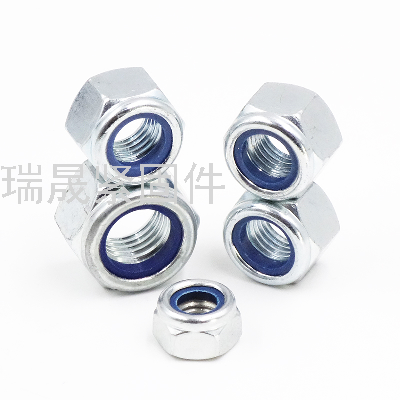 Din982 Carbon Steel Blocking Nut, Blocking Nut Nylon Lock Nut Non-Slip Self-Locking Nut