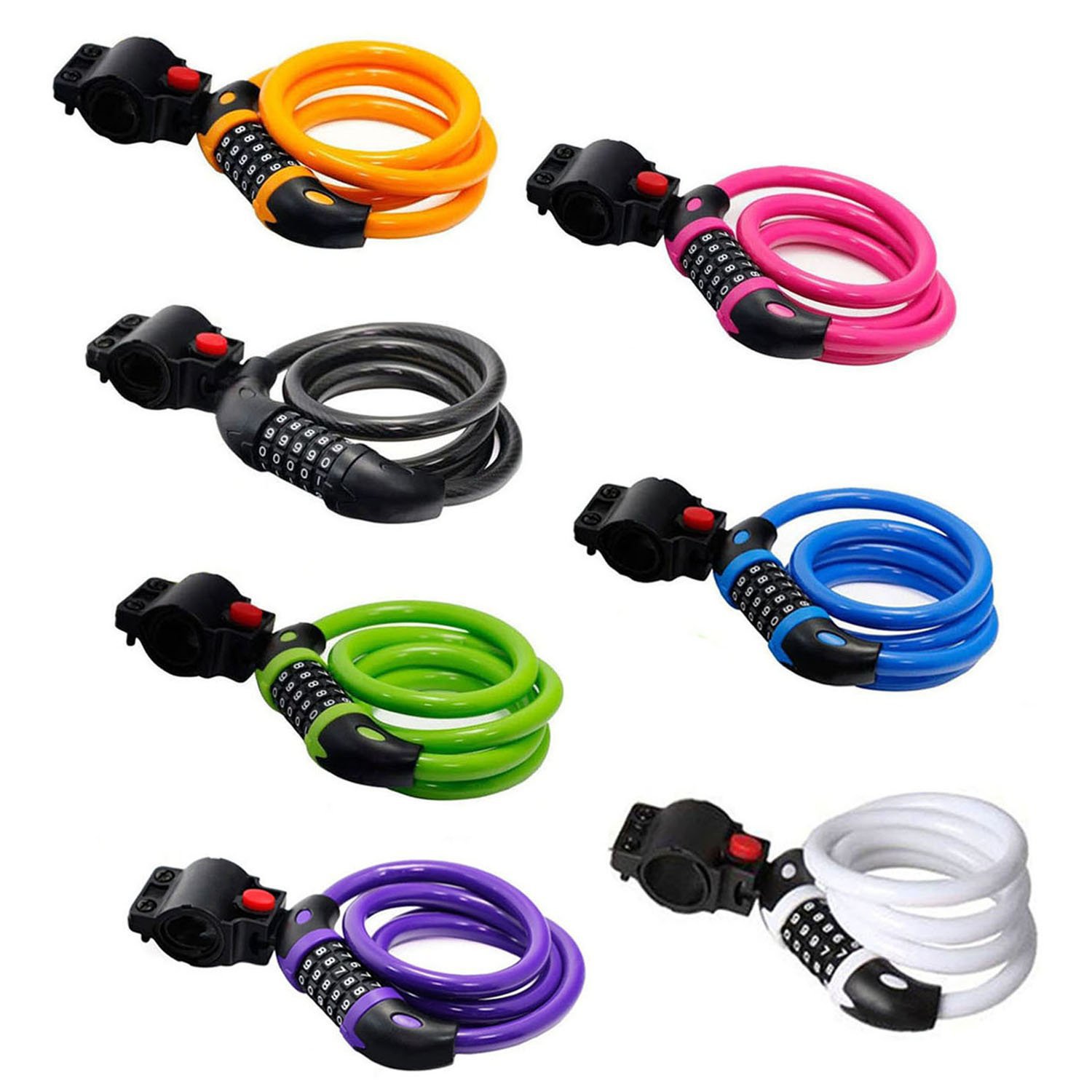 Bicycle Lock Five-Digit Password Lock Mountain Bike Universal Ty566 Wire Lock Cable Lock Bicycle Circular Lock