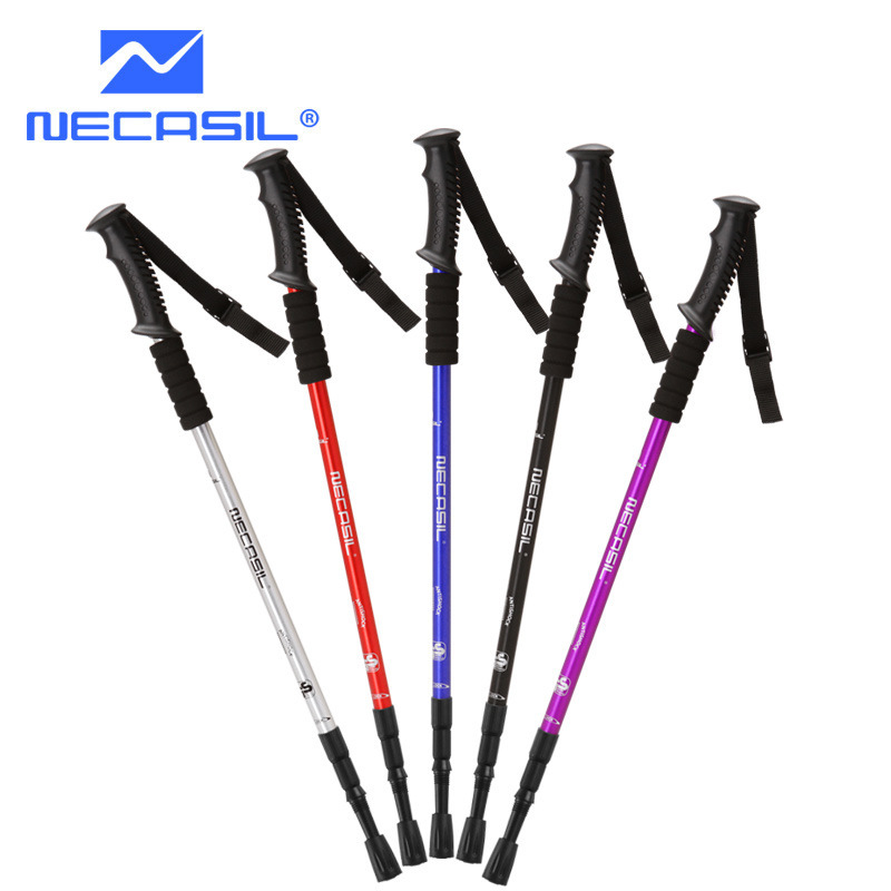 Newcaso Three-Section Aluminum Alloy 6061 Straight Handle Climbing Pole Inner Lock Telescopic Shock Absorber G203