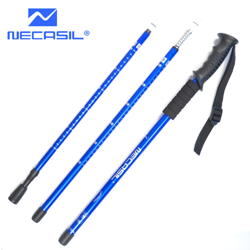 Newcaso Three-Section Aluminum Alloy 6061 Straight Handle Climbing Pole Inner Lock Telescopic Shock Absorber G203