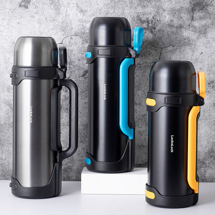 Lock Thermal Pot Lhc1477 Car Outdoor Stainless Steel Large Capacity 2.2L Thermal Insulation Kettle Business Gift