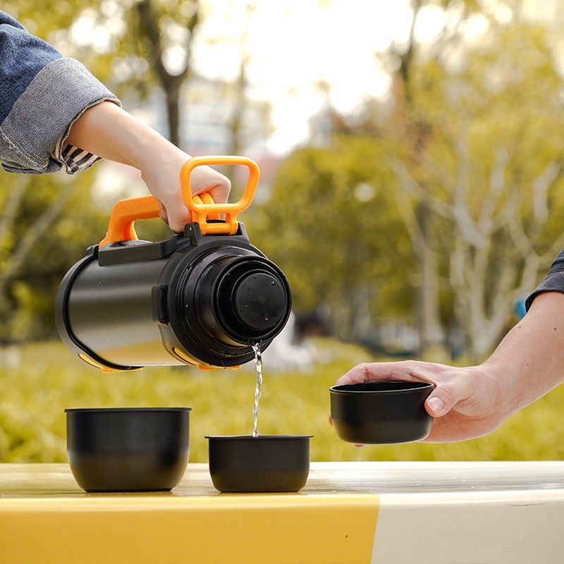 Lock Thermal Pot Lhc1477 Car Outdoor Stainless Steel Large Capacity 2.2L Thermal Insulation Kettle Business Gift