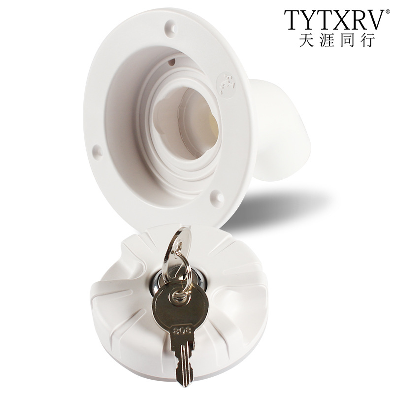 Water Inlet Motor Home Accessories Car Modification Fittings Vehicle Water Tank Filling Pipe End with Lock Water Inlet