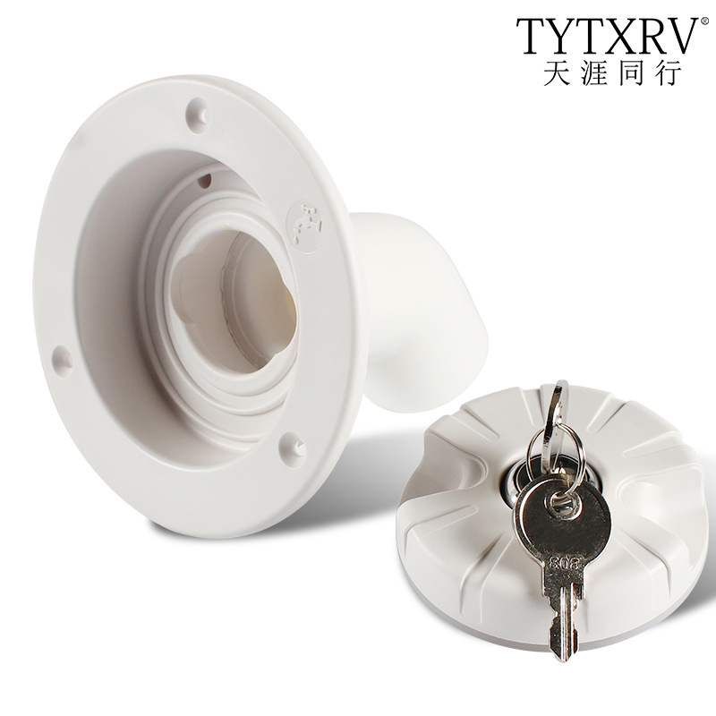 Water Inlet Motor Home Accessories Car Modification Fittings Vehicle Water Tank Filling Pipe End with Lock Water Inlet