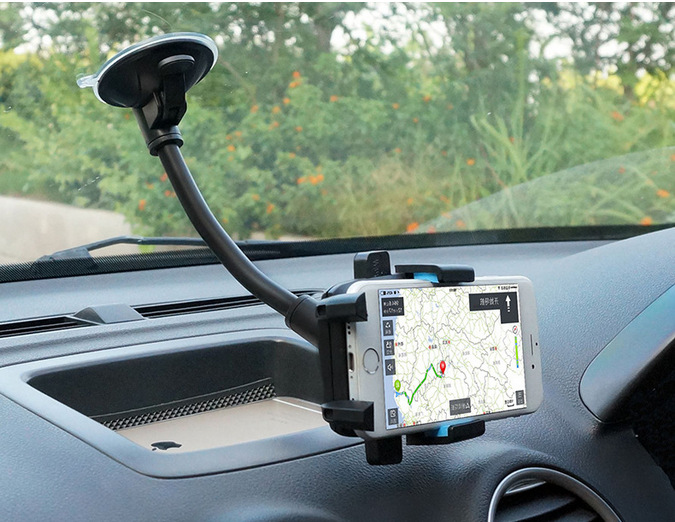 Car Bracket Sucker Casing Mobile Phone Bracket Car Navigator Bracket Automatic Lock Bracket 360 Degree Rotation