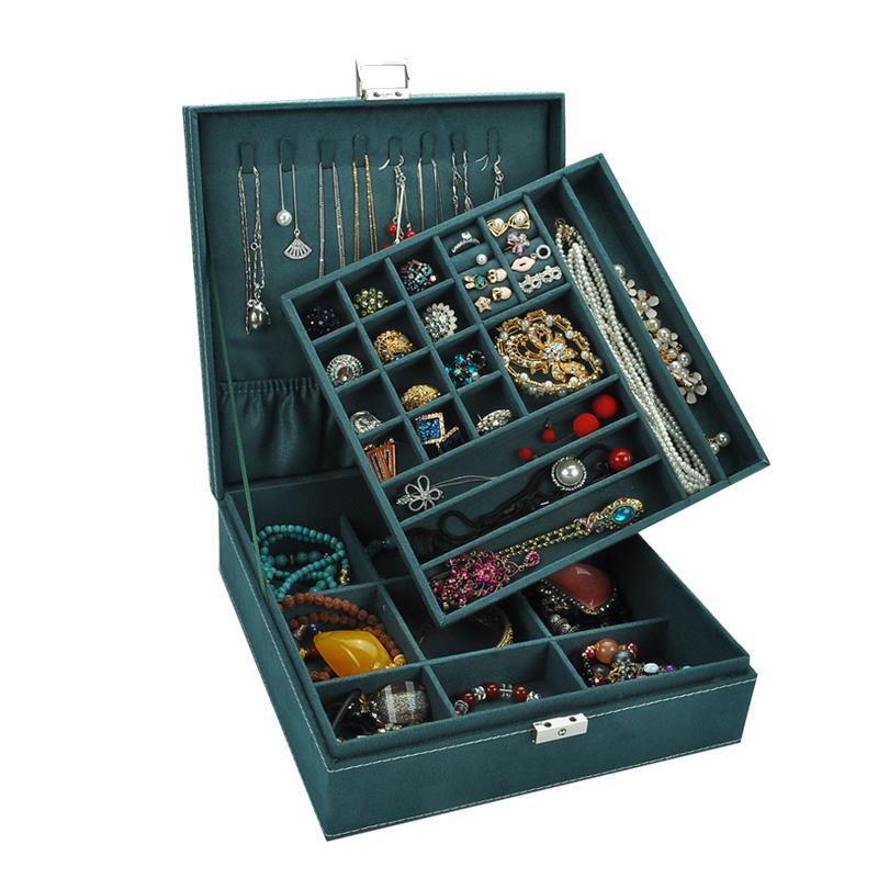 Retro jewelry box Extra-large capacity jewelry box with lock jewelry box jewelry box bracelet jewelry box storage box jewelry box makeup box