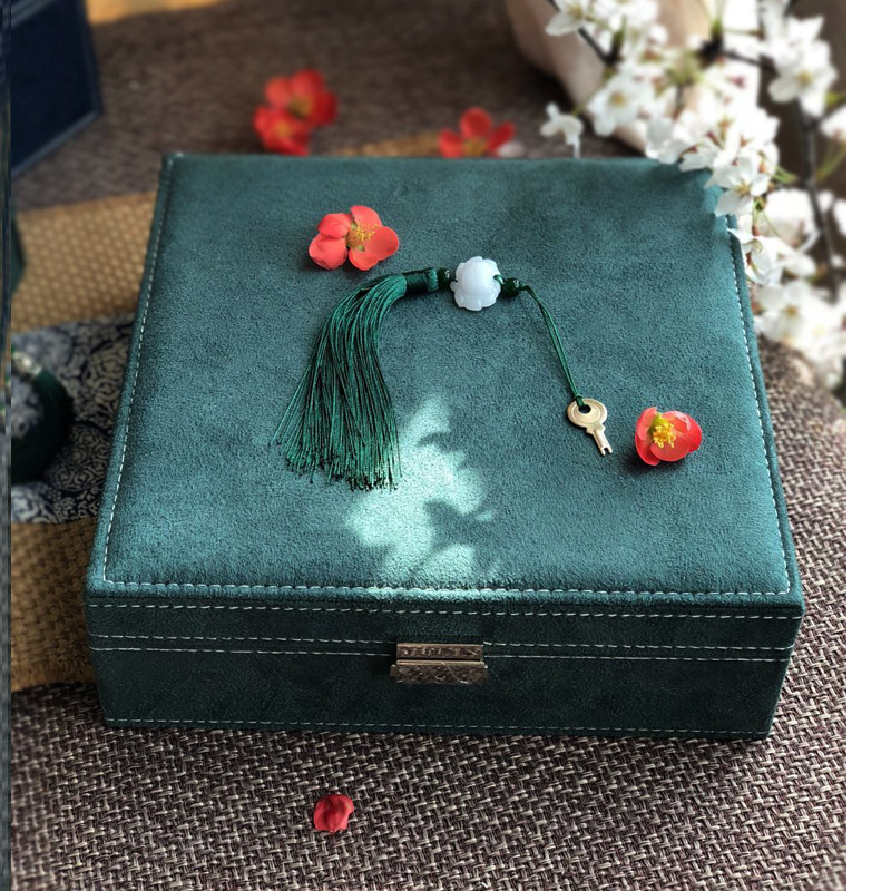 Retro jewelry box Extra-large capacity jewelry box with lock jewelry box jewelry box bracelet jewelry box storage box jewelry box makeup box
