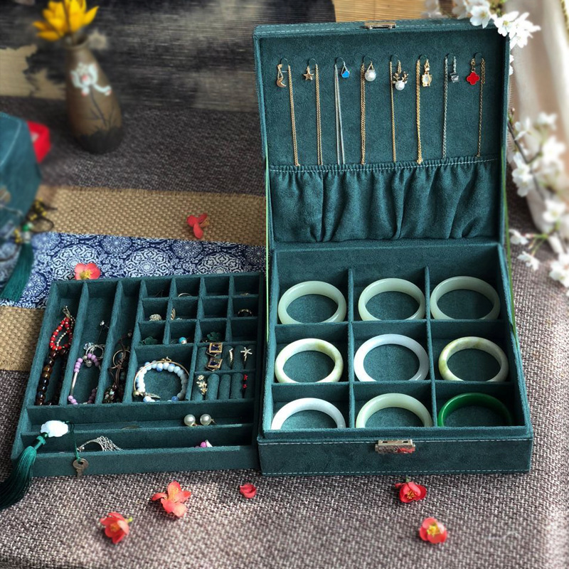 Retro jewelry box Extra-large capacity jewelry box with lock jewelry box jewelry box bracelet jewelry box storage box jewelry box makeup box