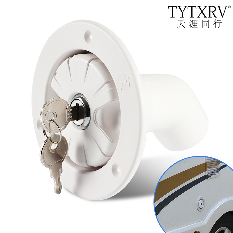 Water Inlet Motor Home Accessories Car Modification Fittings Car Water Tank Filling Pipe End Water Inlet with Lock