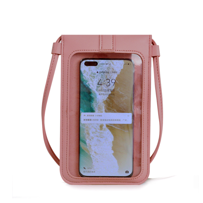 Strap Women&#039;s Fashionable Lock Crossbody PU Leather Touch Screen Mobile Phone Wallet Women&#039;s Retro Student Hasp Small Wallet