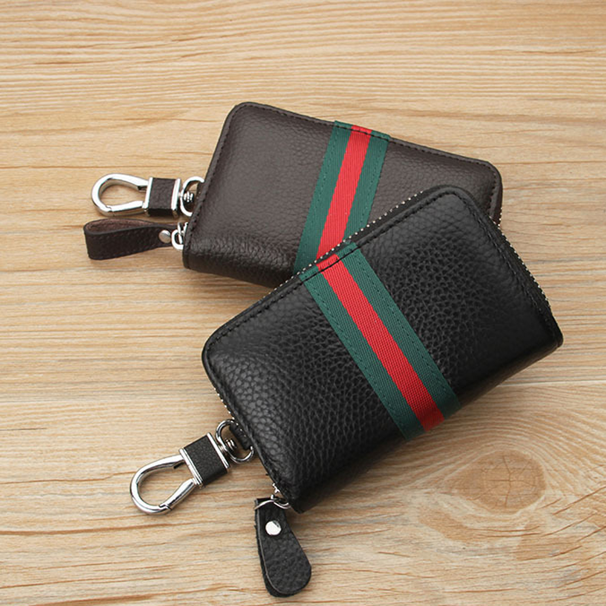 Car key head cowhide large capacity multi-function wallet leather waist lock key for both men and women