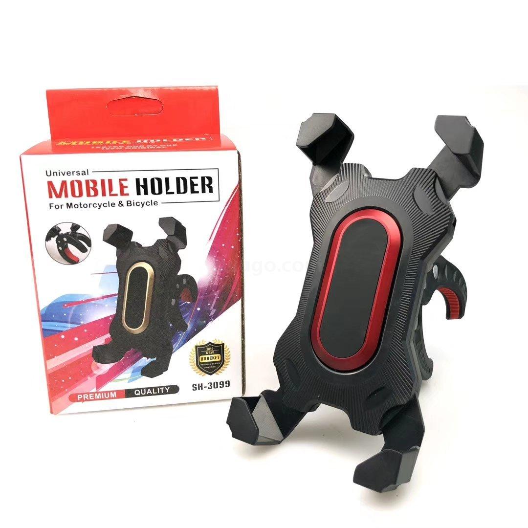 New vehicle-mounted four-claw bicycle locks motorcycle bracket Rearview mirror handlebar Universal Mobile phone bracket