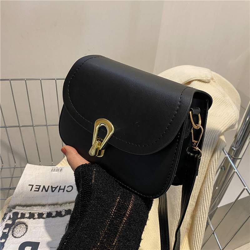 Western Style Women&#039;s Bag Simple Ins Korean Style Personalized Fashion Small Bag Online Red Vintage Crossbody Women&#039;s Bag Twist Lock Bag Women