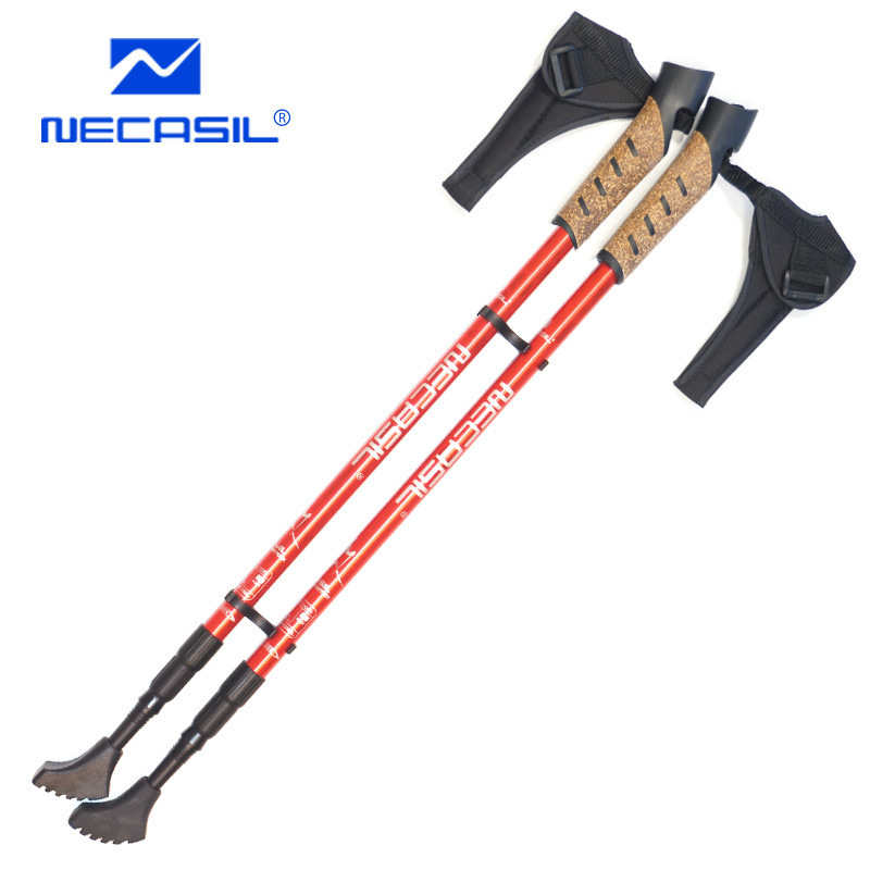 Newcastle off-Road Walking Stick Straight Handle Alpenstock 6061 Aluminum Alloy Inner Lock Alpenstock Strong Locking G301