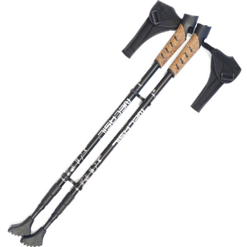 Newcastle off-Road Walking Stick Straight Handle Alpenstock 6061 Aluminum Alloy Inner Lock Alpenstock Strong Locking G301