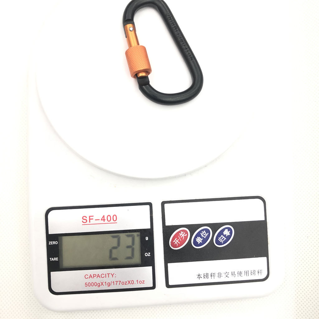 D-Type Carabiner High Quality Bold 8cm with Lock Hanger Nut Buckle Hanging Buckle Aluminum Alloy Backpack Buckle