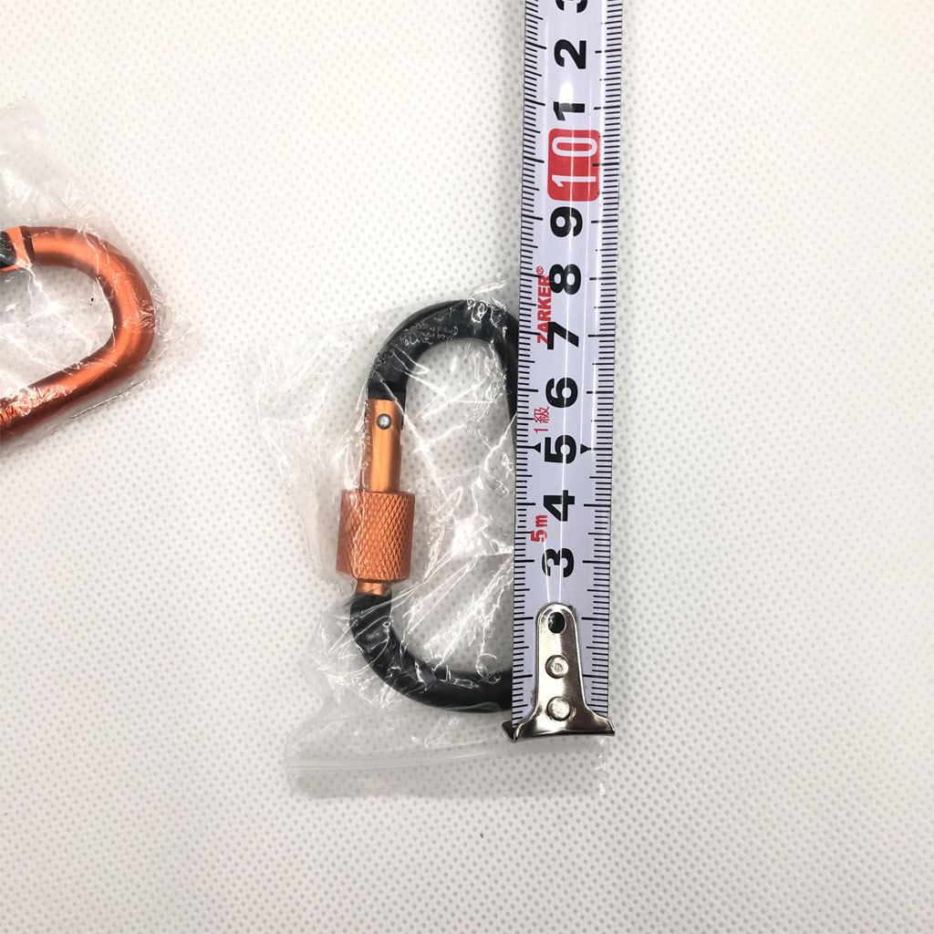 D-Type Carabiner High Quality Bold 8cm with Lock Hanger Nut Buckle Hanging Buckle Aluminum Alloy Backpack Buckle
