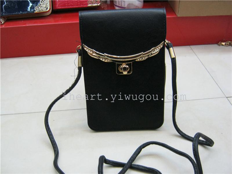 All-match lock fashion leisure Xiekua package ladies pure zero wallet mobile phone bag bag