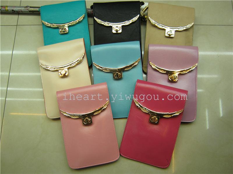 All-match lock fashion leisure Xiekua package ladies pure zero wallet mobile phone bag bag