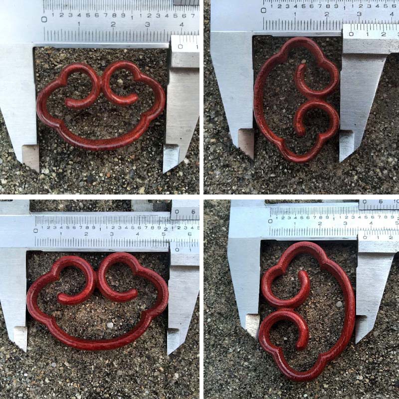 Lock of Good Wishes Rosewood Boxwood Carving Safety Lock DIY Ornament Pendant Parts Crafts Car Pendant Accessories
