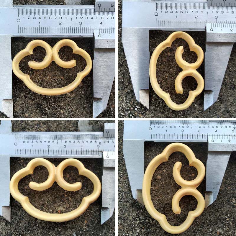 Lock of Good Wishes Rosewood Boxwood Carving Safety Lock DIY Ornament Pendant Parts Crafts Car Pendant Accessories