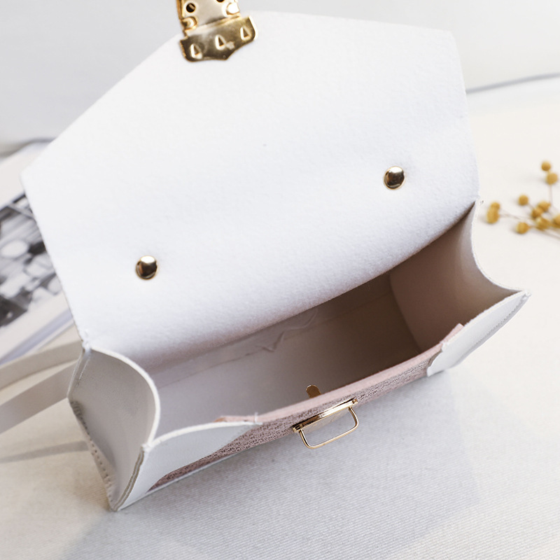 2021 New Fashion Printed Women&#039;s Bag Lock Catch Small Square Bag Shoulder Messenger Bag Portable Phone Bag Contrast Color Small Bags