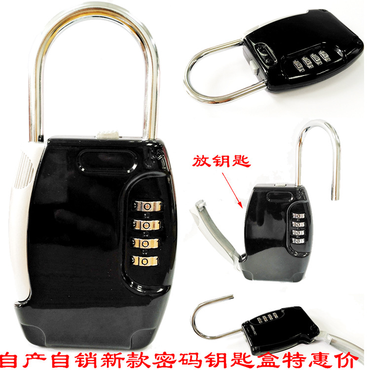 CH-805 Lock Beam Hook Wall-Mounted Keys&#039; Box Aluminum Alloy Padlock with Password Required Keys&#039; Box Room Lock for Outdoor Use