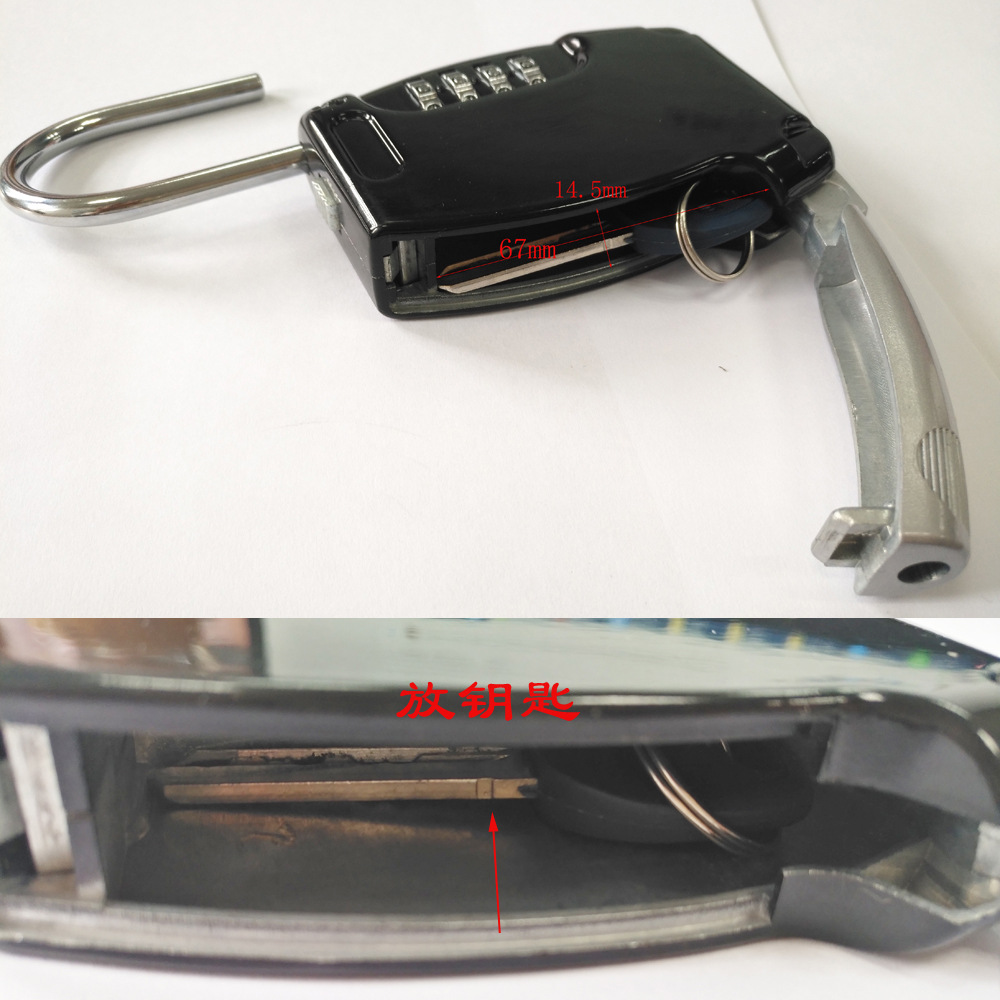 CH-805 Lock Beam Hook Wall-Mounted Keys&#039; Box Aluminum Alloy Padlock with Password Required Keys&#039; Box Room Lock for Outdoor Use