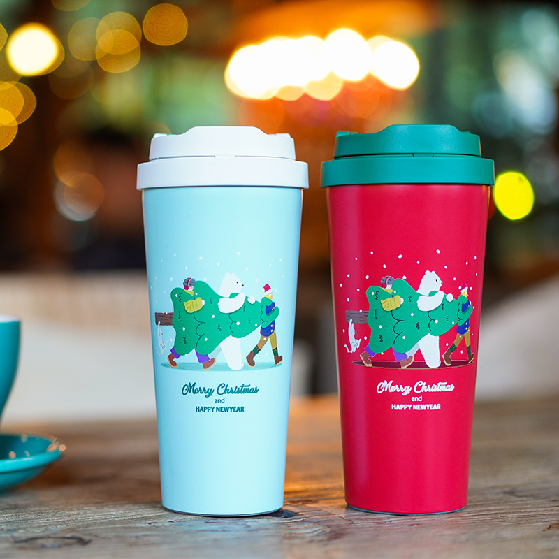 Lock Meet Vitality Vacuum Cup Female Good-looking Portable Coffee Cup 316 One-Click Bounce Car Water Cup Male