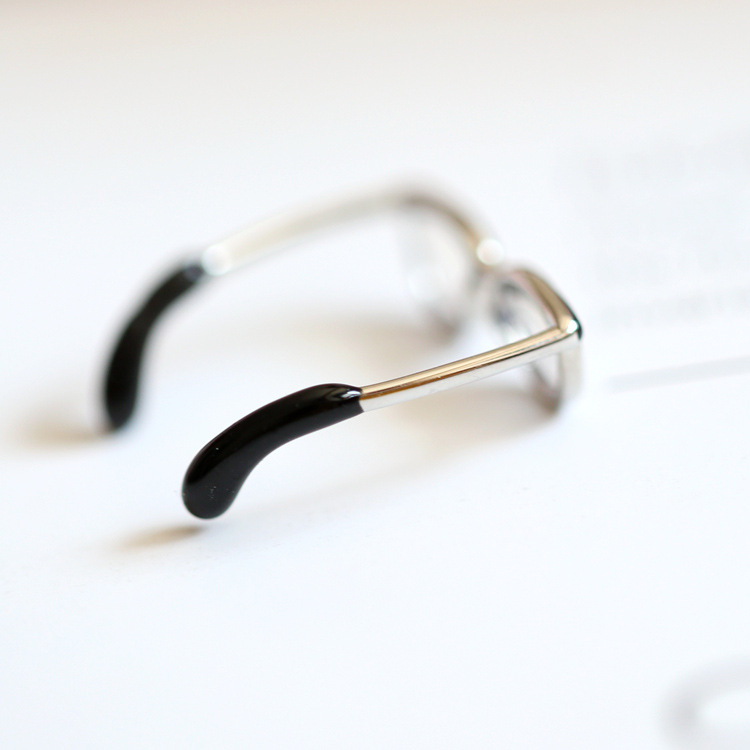 Cute Glasses ~ Ins Mori Style in Japan and Korea Girl Open Ring Adjustable Enamel Coloring Ring Finger Lock Little Finger Ring