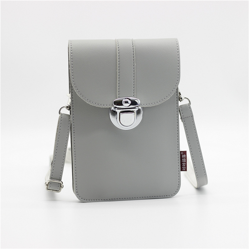CrossBorder Spot Lock Buckle Crossbody PU Leather Touch Screen Phone Bag CrossBody Women&#039;s Bag Full Free Shipping Kkbags
