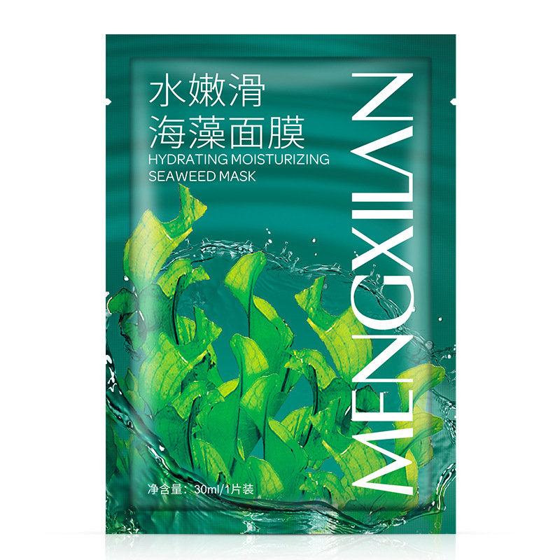 Factory Wholesale Wash-Free Moisturizing Seaweed Facial Mask Moisture Replenishment Refreshing Water-Locking Silk Mask Skin Care Products