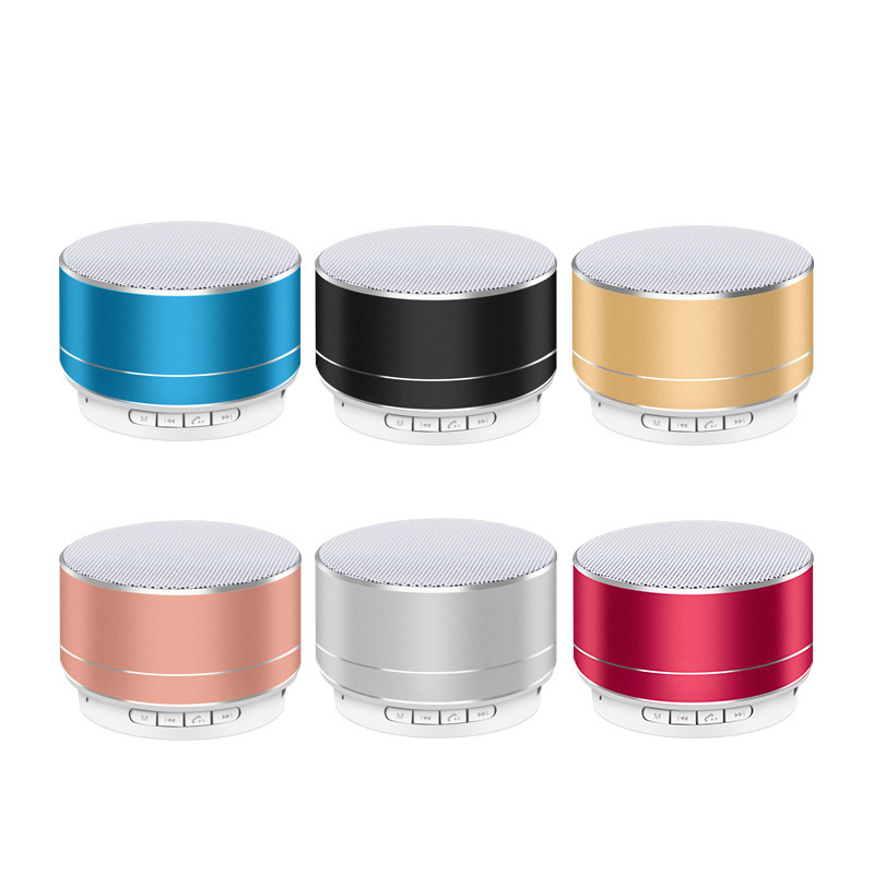 Metal A10 Bluetooth Speaker Wireless Bass Lock and Load Spray Mobile Phone Mini Speaker Plug-in Card Custom Logo Gift