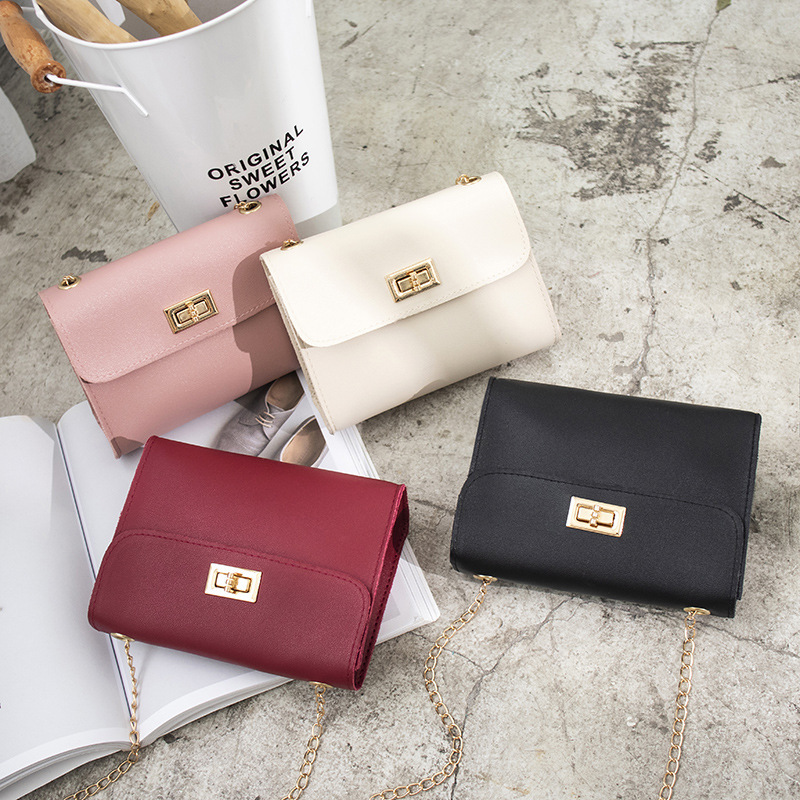 Korean Ladies Bag Cover Lock Small Square Bag Foreign Trade Wholesale Customizable 2020 Spring and Summer New Crossbody Mobile Phone Bag