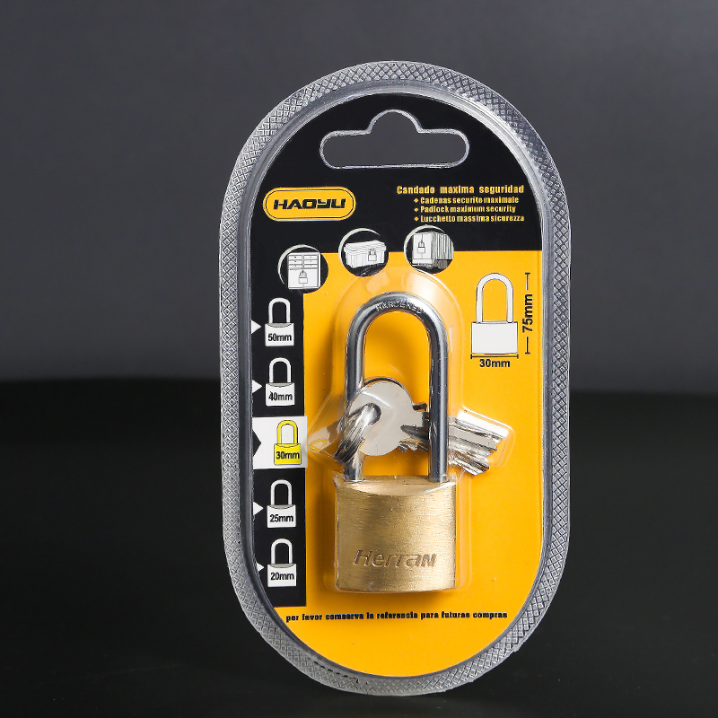Padlock Factory Direct Sales Copper Padlock Long Beam Earth Card Padlock Home Dormitory Luggage Lock Long Head Padlock