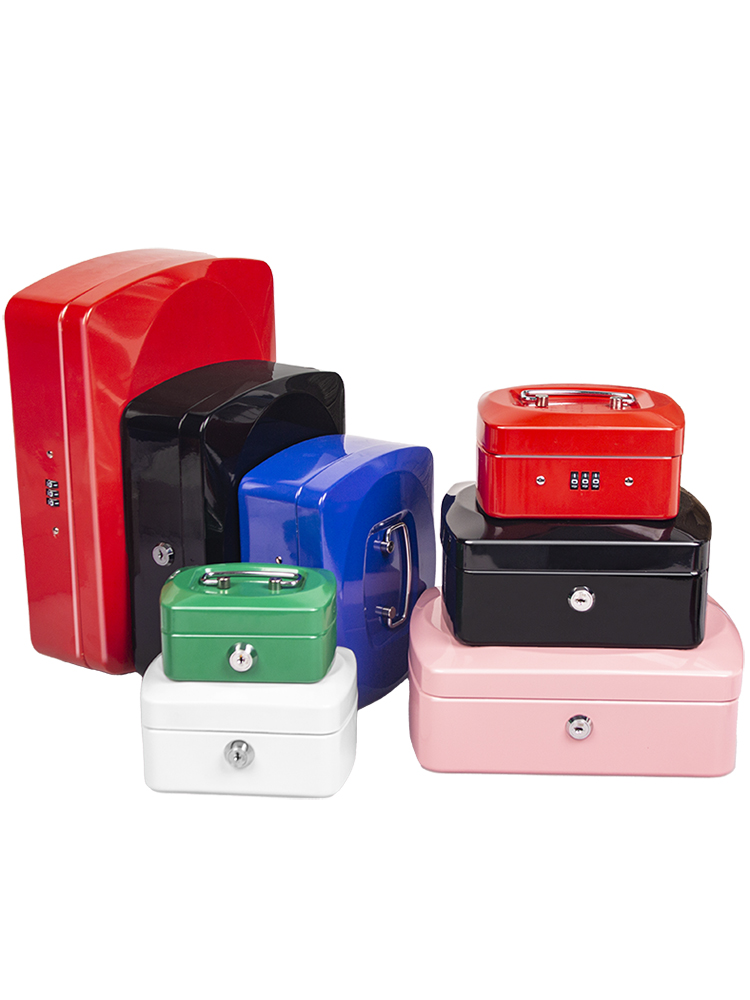 Combination Lock 15*12*8cm Small Number Portable Money Box Metal Money Box Safe with Lock Change Savings Box