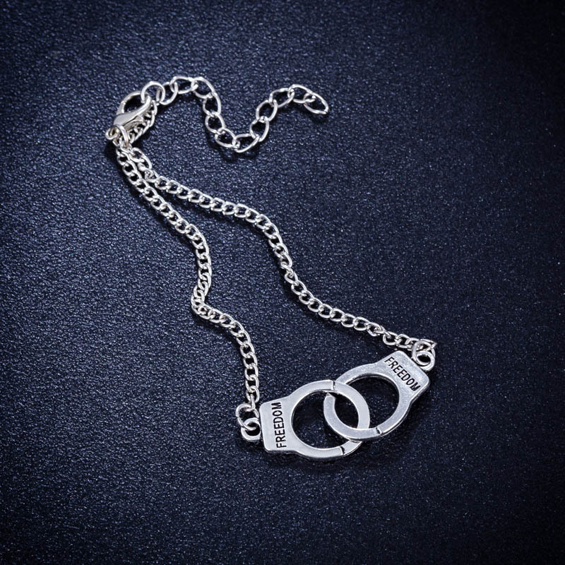 European and American Original Foreign Trade Jewelry Couple Lock Valentine&#039;s Day Gift Bracelet Asos Handcuffs Brace Lace Bracelet