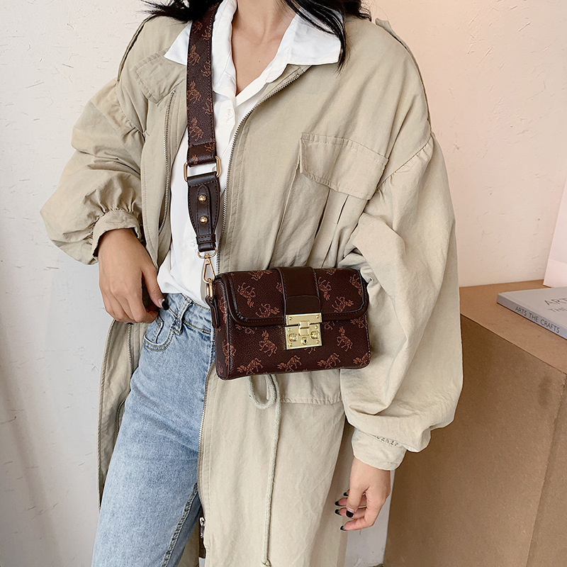 Beibei Shangpin 2020 Autumn New Korean Style Fashion Pony Montian Twist Lock Bag Shoulder Crossbody Women&#039;s Bag One Product Dropshipping