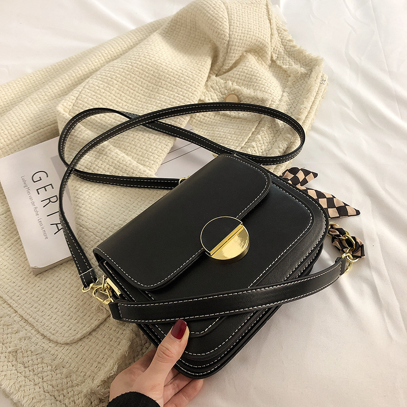 Winter One-Shoulder Portable Crossbody Fashion Contrast Color Lock Small Square Bag Foreign Trade Cross-Border Trendy Women&#039;s Bags One Piece Dropshipping