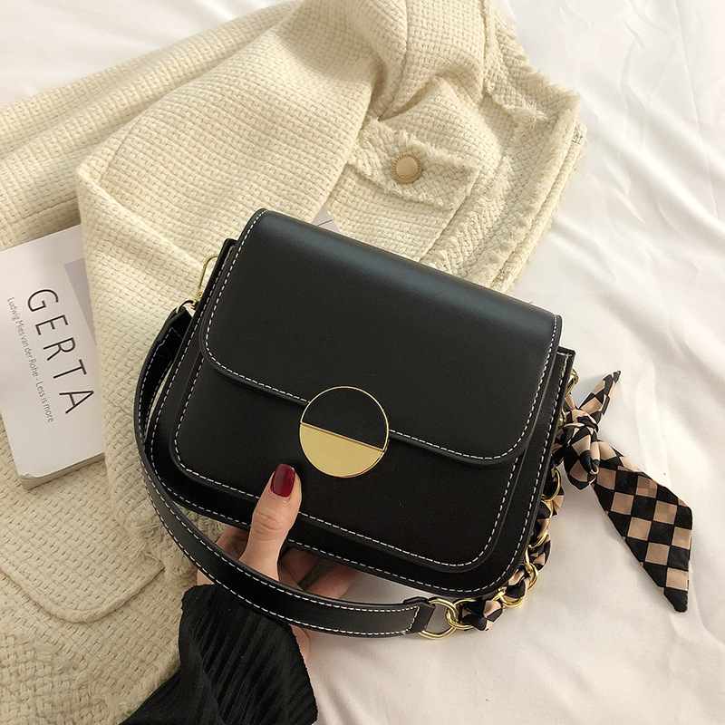 Winter One-Shoulder Portable Crossbody Fashion Contrast Color Lock Small Square Bag Foreign Trade Cross-Border Trendy Women&#039;s Bags One Piece Dropshipping