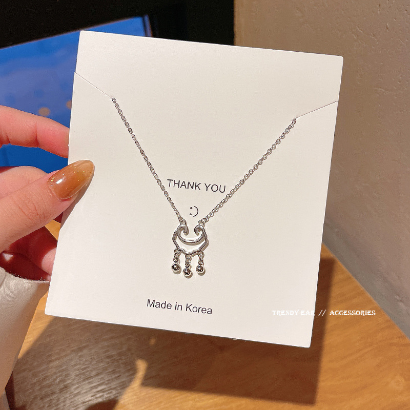 INS Popular Net Red Same Style Silver Safety Lock Titanium Steel Necklace 2021new Fashion Unique Design Clavicle Chain