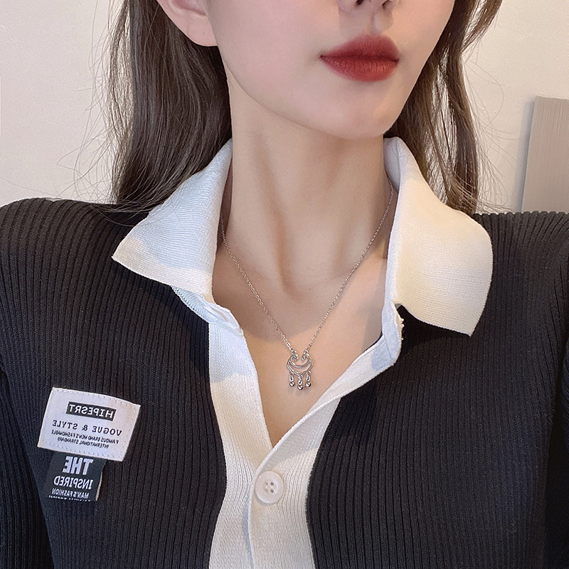 INS Popular Net Red Same Style Silver Safety Lock Titanium Steel Necklace 2021new Fashion Unique Design Clavicle Chain
